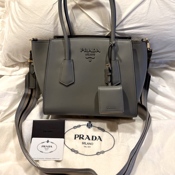 Prada Monochrome Slate Grey Bag - Picture 1 of 16